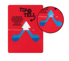 Indicator, Shipping,
Tip-N-Tell, Red &amp; Blue, 100/cs