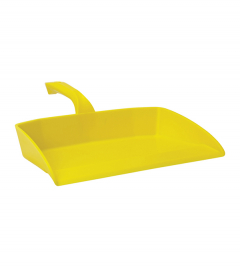 305, yellow dustpan, 12in, rubberized plastic, 60/case
