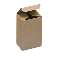 Folding carton,
3x2x5-1/4 reverse tuck,
kraft, 500/cs