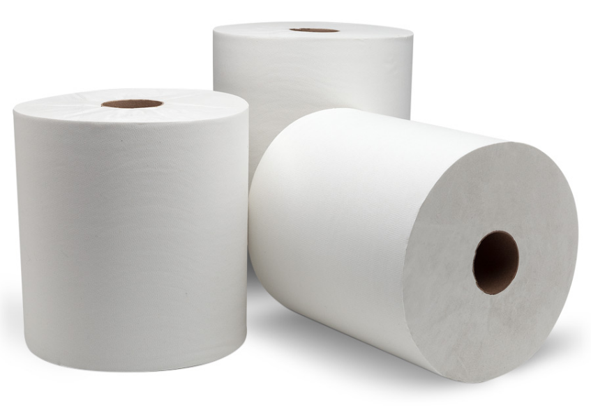Towel, Roll, 8&quot;x1000&#39;,
Roll(White),
DublNature; 6 Rolls/Cs., 55
cs./skid