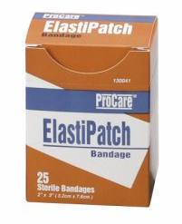 Bandage, Elastipatch, 2&quot;x3&quot; 25/bx.