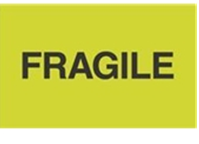 3 x 5&quot; Fragile &quot;Flourescent
Green&quot; Label, 500/Roll
