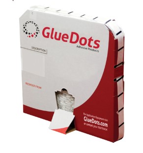 Glue Dots, 1/2&quot;, High Tack, Medium Profile, 2000/box