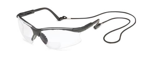 Safety Glasses, Scorpion CL Lens/Blk Frame 1.0 Reader