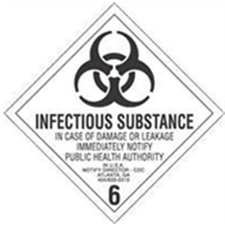 4 x 4&quot; Infectous Substance - Hazard Class 6 Label, 500/Roll