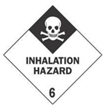 4 x 4&quot; Inhalation Hazard - Hazard Class 6 Label, 500/Roll