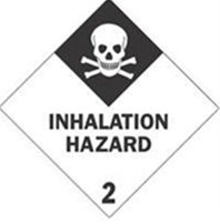 4 x 4&quot; Inhalation Hazard - Hazard Class 2 Label, 500/Roll