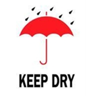 3 x 4&quot; Keep Dry (Umbrella/Rain) Label,
