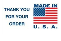 3 x 5&quot; Made In USA Thank You for Your Order Label, 500/Roll