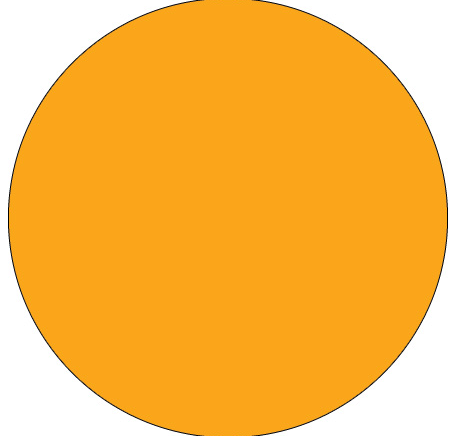 1&quot; Flourescent Orange Round Inventory Label, 500/Roll