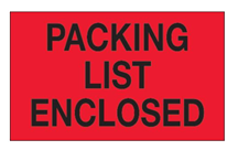 3 x 5&quot; Packing List Enclosed Label(500/Roll)