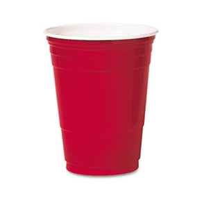 Cup, Plastic, 16oz, Red Solo, 1000/cs.