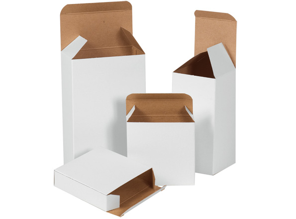 2.5&quot;x2.5&quot;x4&quot;, reverse tuck white folding carton, 500/case