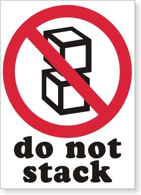 3 x 4&quot; Fragile Do Not Stack (Boxes) Label