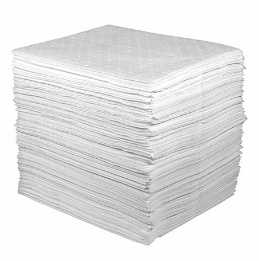 Absorbant Poly Pad, White, 15&quot;x18&quot;, Oil Only, LW,