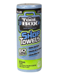 Wiper,Shop Towel,11x9.4 Blue, 60 Sheets/roll,