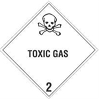 4 x 4&quot; Toxic Gas - Hazard Class 2 Label, 500/Roll