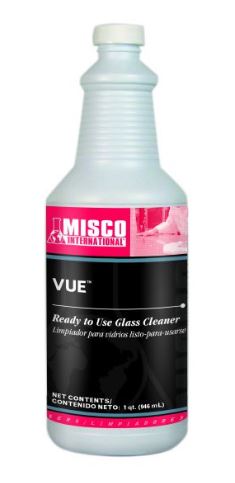 Cleaner, Glass, 12  Quarts/Case, Vue with Ammonia