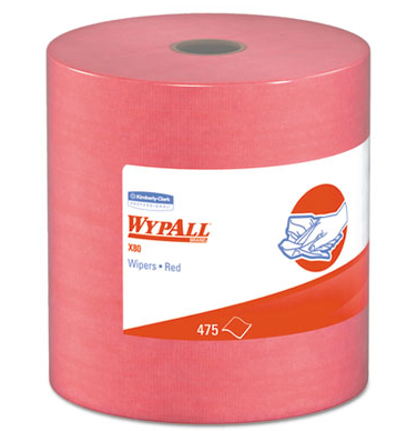 Wypall,L80,Quarter,Wipers,Red 475 Sheets/Roll