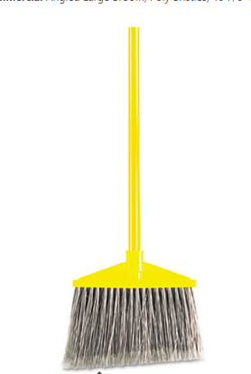 Broom, Rubbermaid, Angeled, Large, Poly Bristles, 46-7/8&quot;,