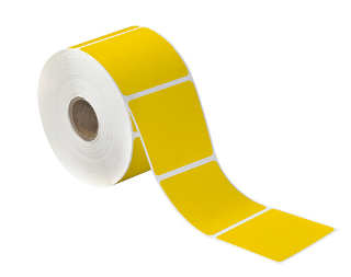 Label, 2x4, Fluorescent  Yellow, Rectangle Inventory, 